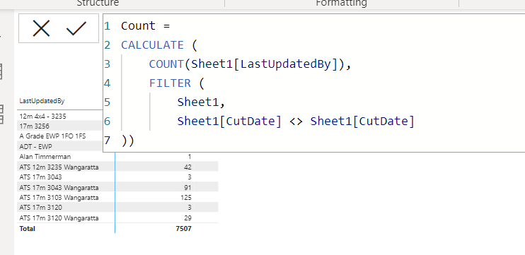 Count number of repetitions count 1 if same type - Microsoft Fabric ...