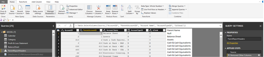 New Column for Parent Name based on Account ID shown in Parent ID Column
