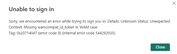 Power bi desktop sign in error - Microsoft Fabric Community