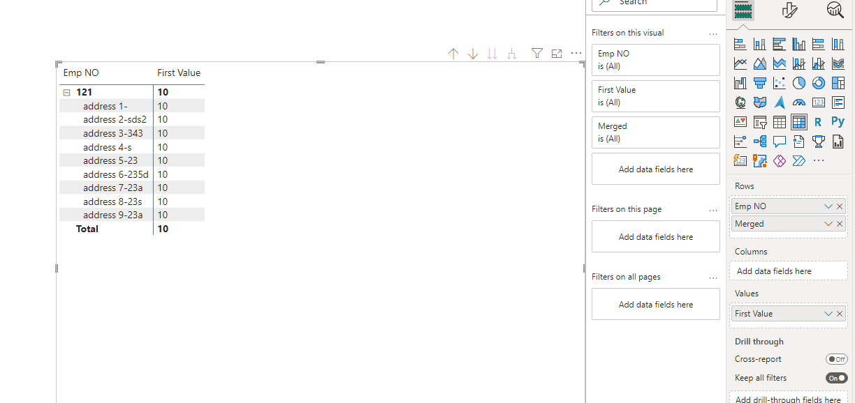 Solved: How to handle multiple values on Rows in Matrix vi ...