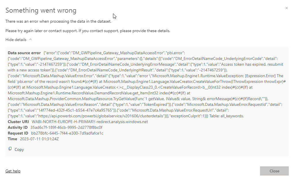 Dataflow connections for on-premise gateway stoppe... - Microsoft ...