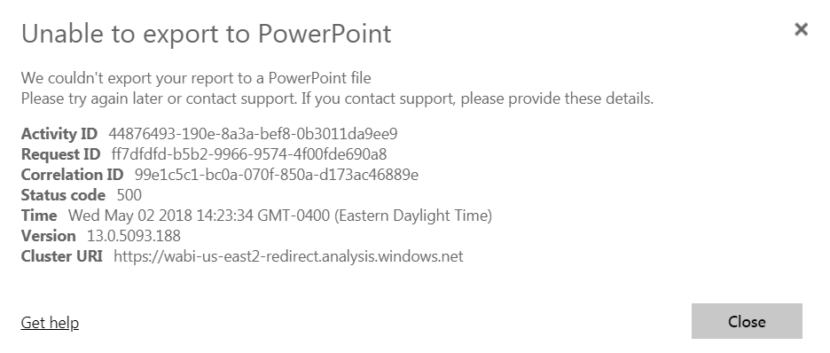 Exporting Report to PowerPoint Issue - Microsoft Fabric Community