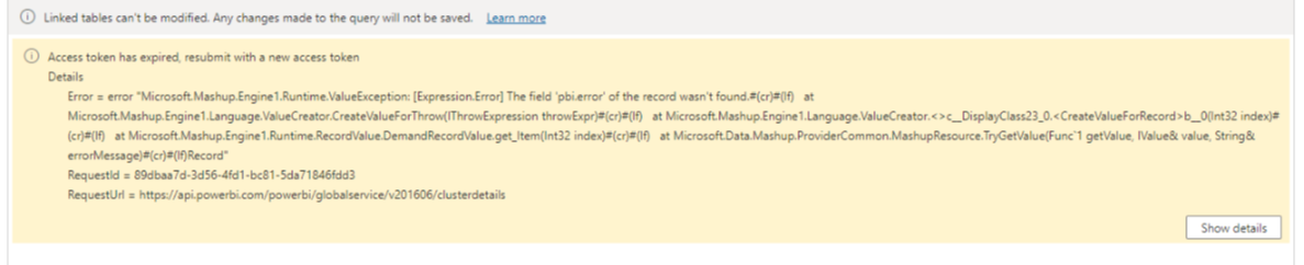 Solved: Access Token has expired - Microsoft Fabric Community