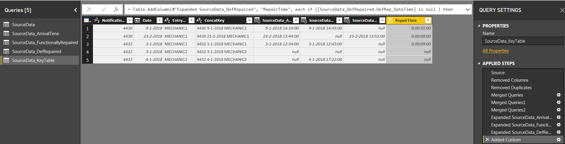 Solved: Transform data: rows to columns based on values in ...
