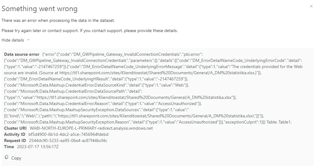 Solved: Excel source as a Power BI Service source - Microsoft Fabric ...