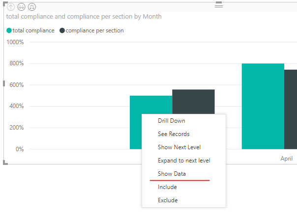 Solved: How to display the value of a drill down selection - Microsoft ...