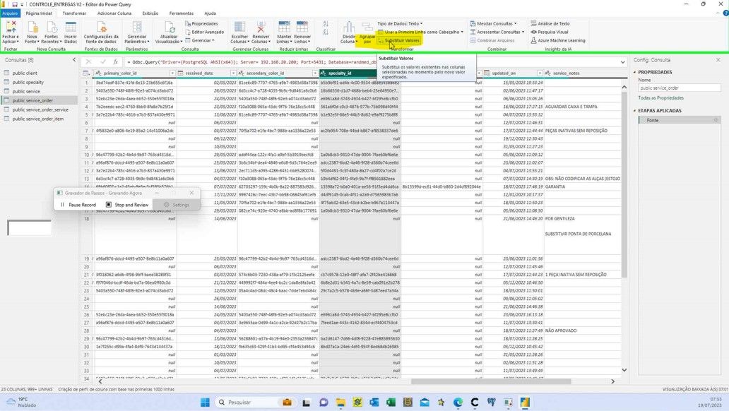 Table becoming blank after transforming data - Microsoft Fabric Community