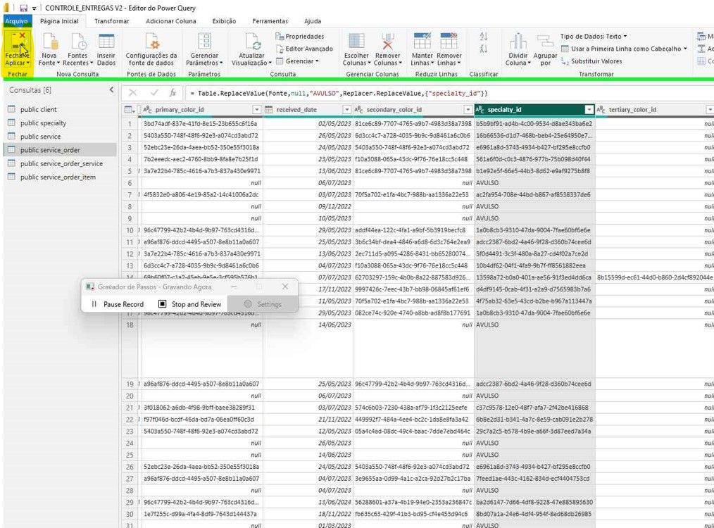 Table becoming blank after transforming data - Microsoft Fabric Community