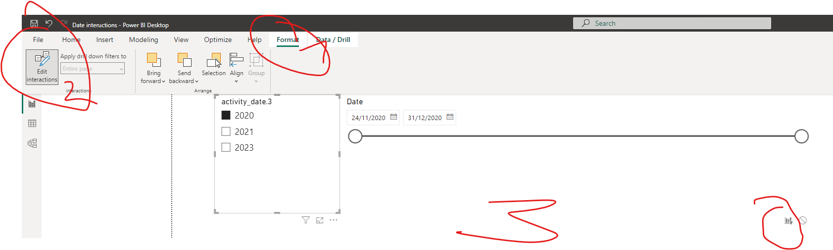 Date filter interaction - Microsoft Fabric Community