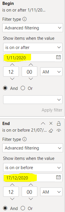 How to incorporate the page level filters into a D... - Microsoft ...