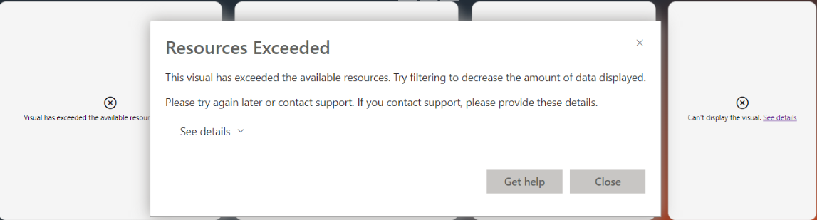 Resources exceeded error using Datamart - Microsoft Fabric Community