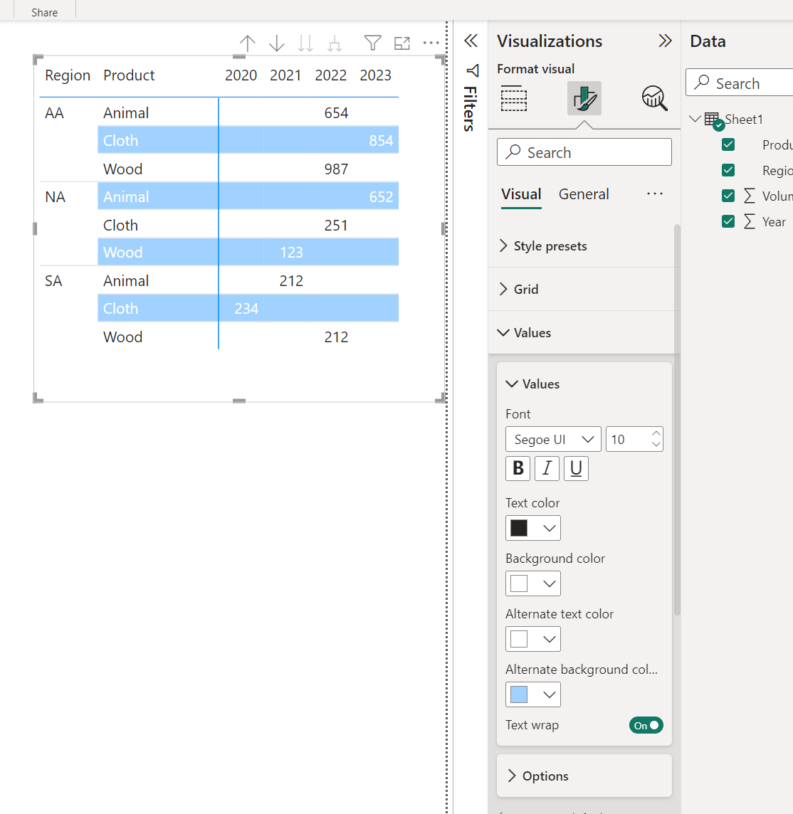 Solved: How to set the format of columns of values in a Ma ...