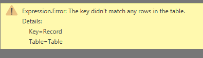 Error 2 - key didn't match