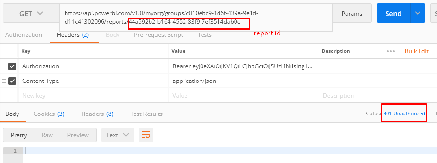 Solved: Issue with REST api for GET report data - Microsoft Fabric ...