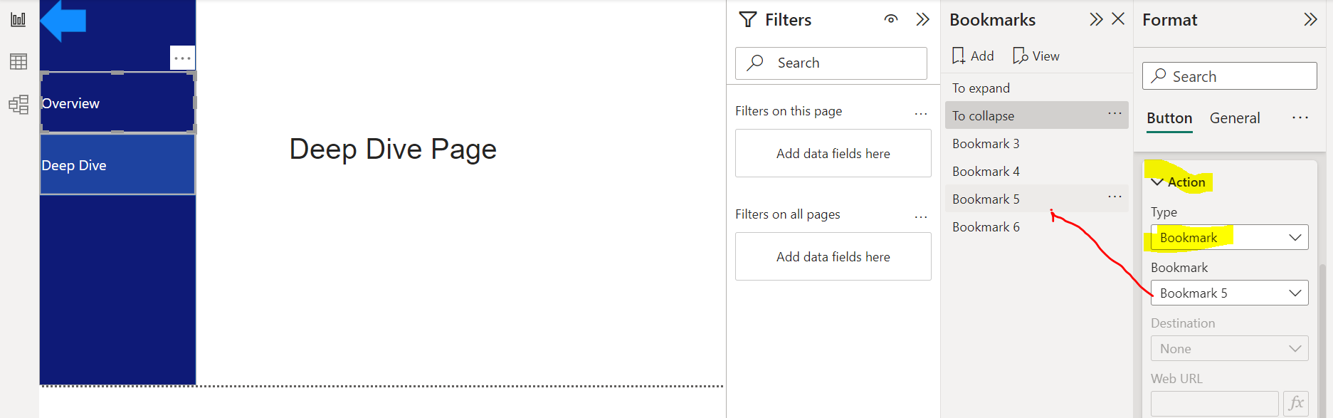 Page Navigation Using Bookmark - Microsoft Fabric Community