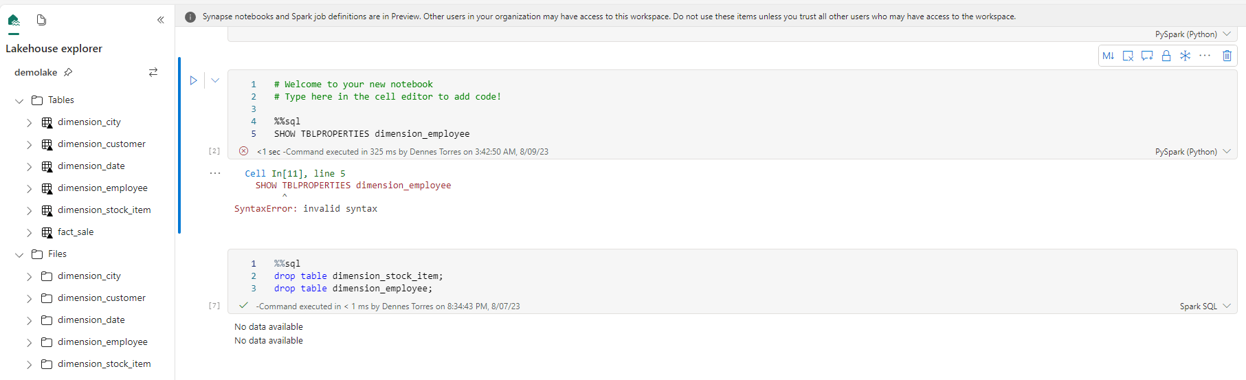 How to list Table Properties - Microsoft Fabric Community