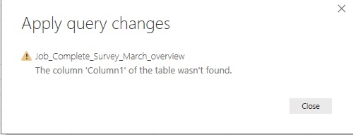 Solved: Removing any columns causes errors - Microsoft Fabric Community