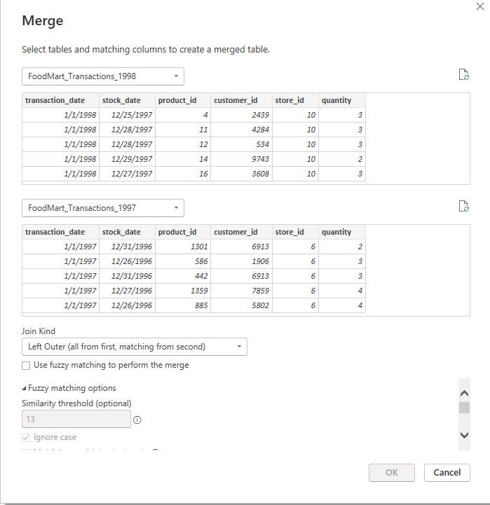 Solved: Merge Query OK Button Dissabled - Microsoft Fabric Community
