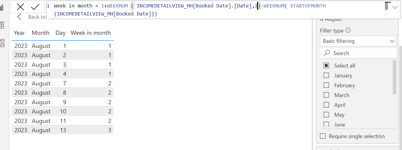 Solved: How to derive week in month with Monday to sunday ...