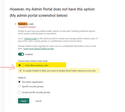 Publish to web not working - Microsoft Fabric Community