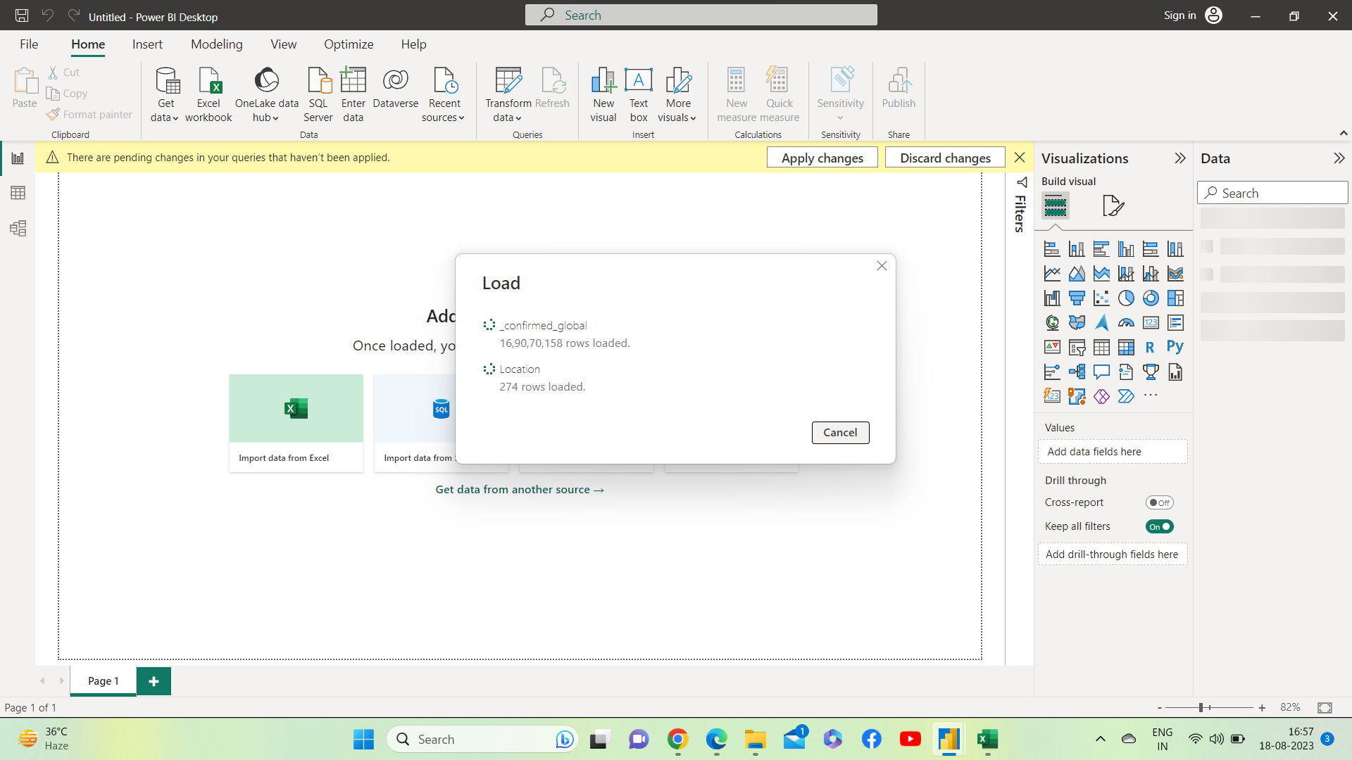 Could not load data for visual - Microsoft Fabric Community
