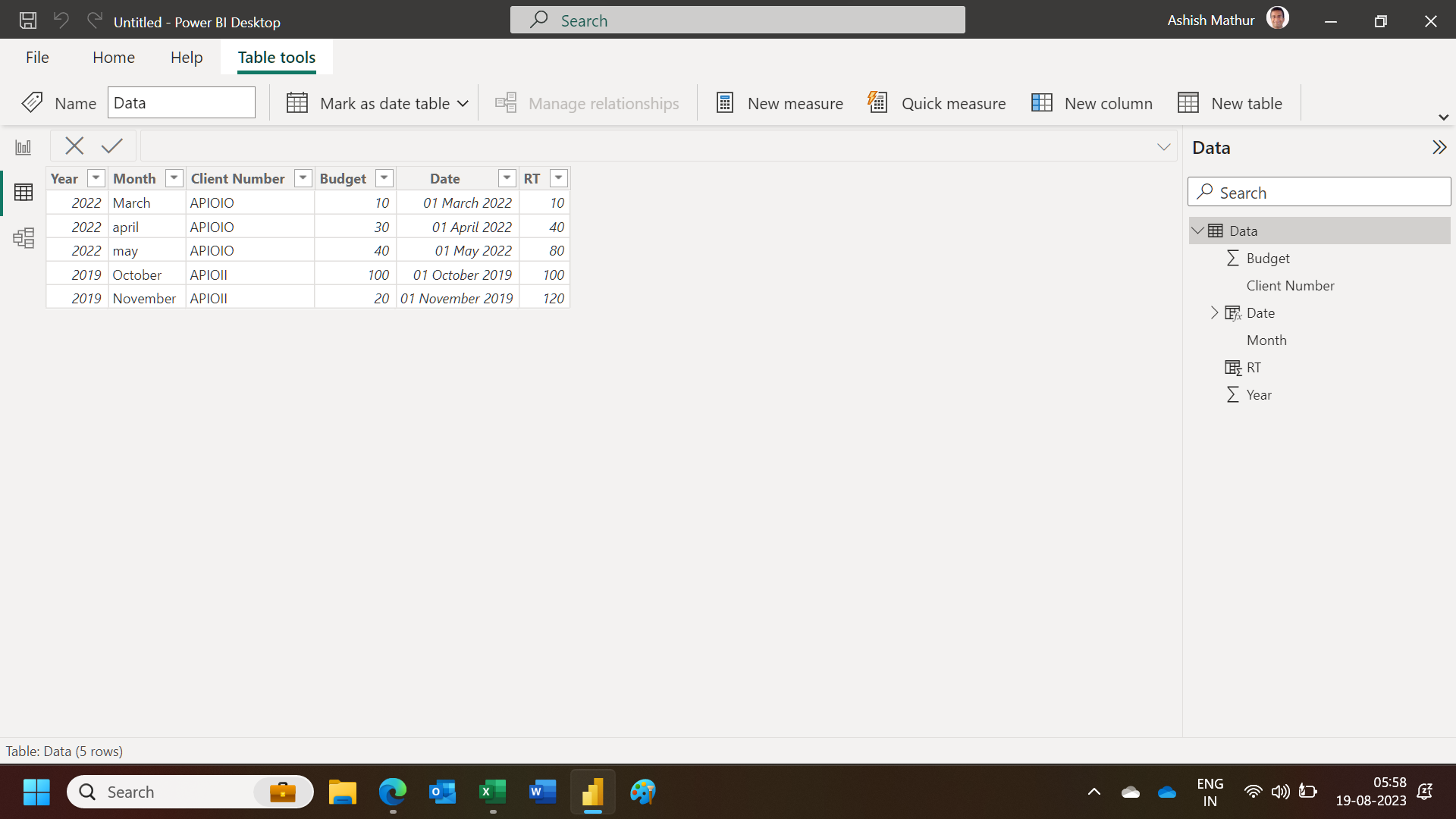 Calculate cumulative total value by date and Clien... - Microsoft ...