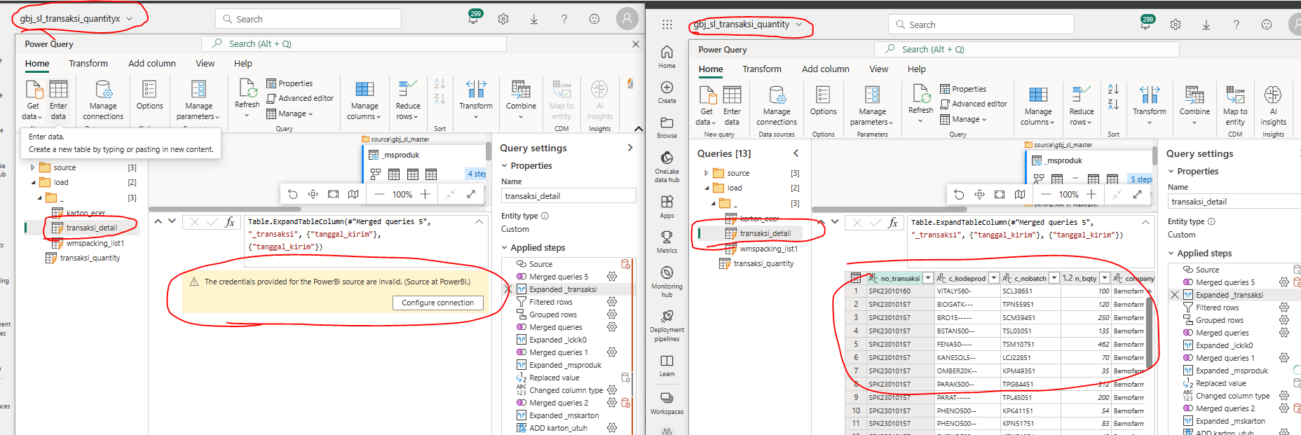 Power BI dataflows (legacy) keep error : The crede... - Microsoft ...