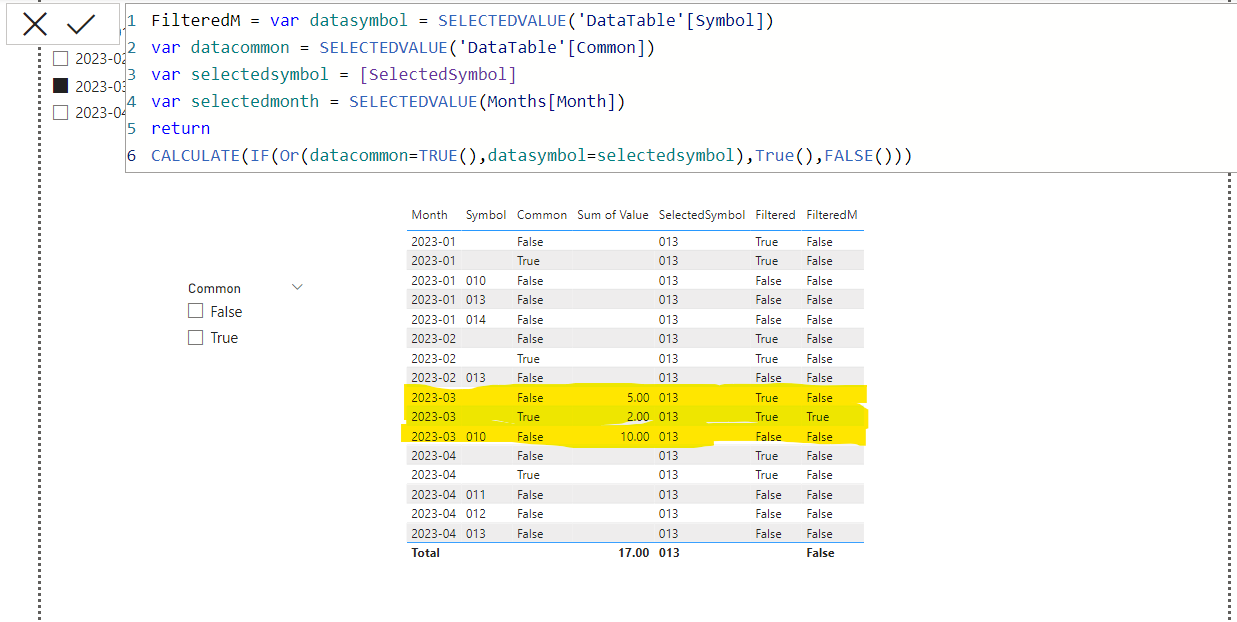 SELECTEDVALUE to filter OR clause - Microsoft Fabric Community