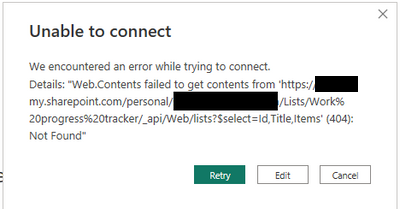 Unable to connect Sharepoint Online List (Microsof... - Microsoft ...