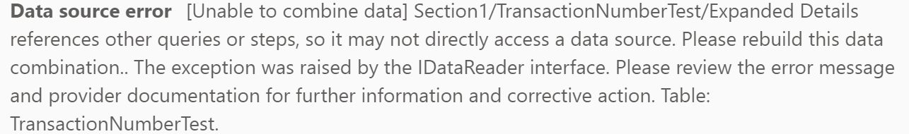 Solved: Unable to Combine Data Error - Microsoft Fabric Community