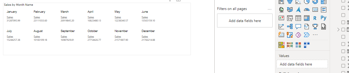 Solved: Show month wise totals in card visuals - Microsoft Fabric Community