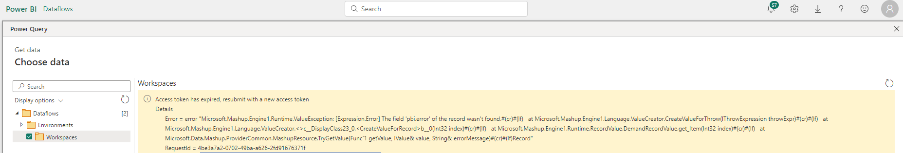 Dataflow Connector in the Service is not working - Microsoft Fabric ...
