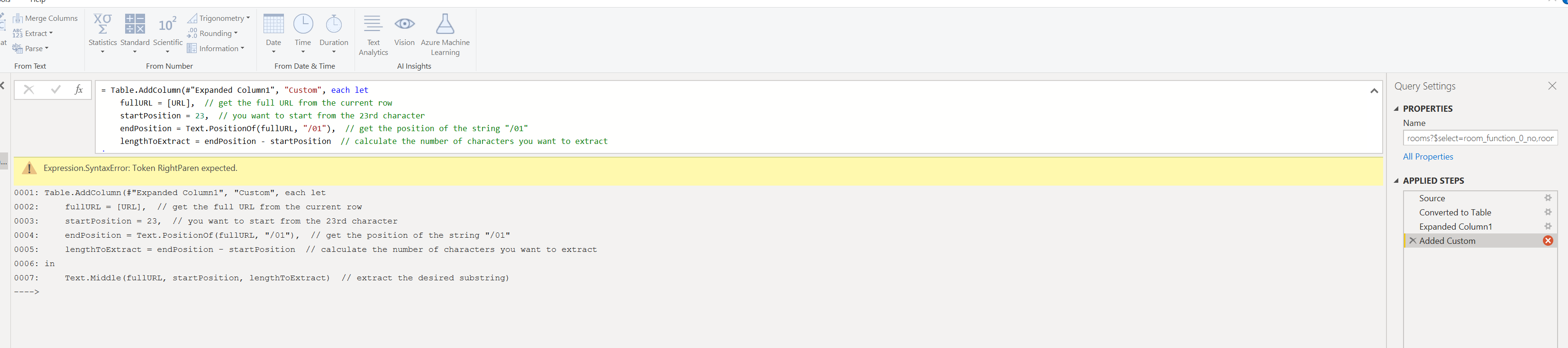 first time user power query extracting text from U... - Microsoft ...