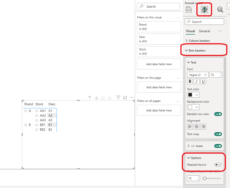 2 or more columns in a single row in Matrix - Microsoft Fabric Community