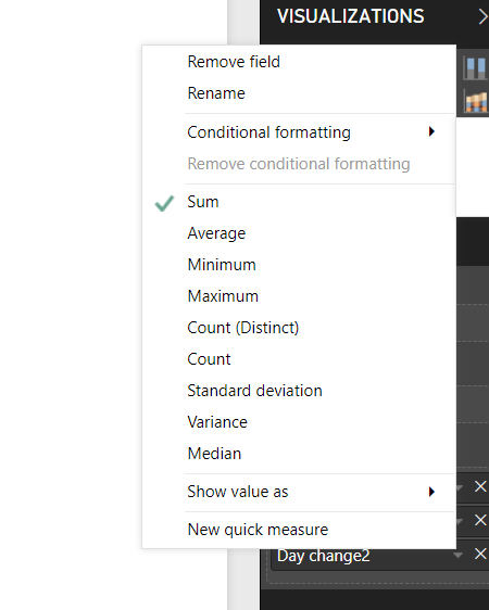 Remove summarization of Matrix Values - Microsoft Fabric Community