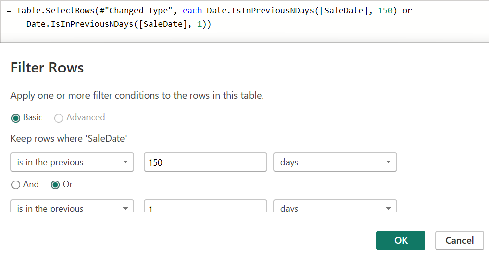 Solved: How to filter the data of a date column from 150 d ...