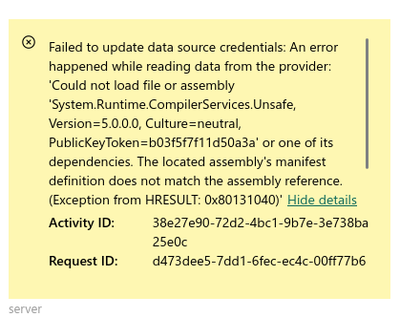 Bug (regression): Could not load file or assembly - Microsoft Fabric ...