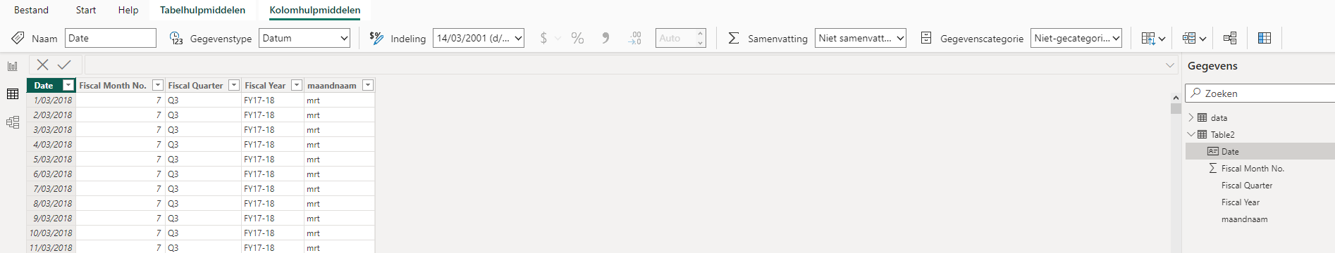Solved: Date table not doing it usual thing - Microsoft Fabric Community