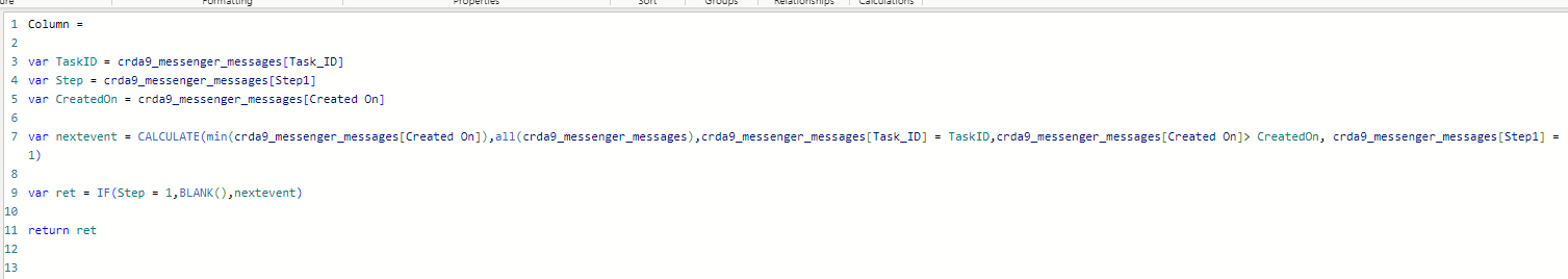 Datediff with filter from same column - Microsoft Fabric Community