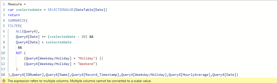 How to write a measure that filters data based on ... - Microsoft ...