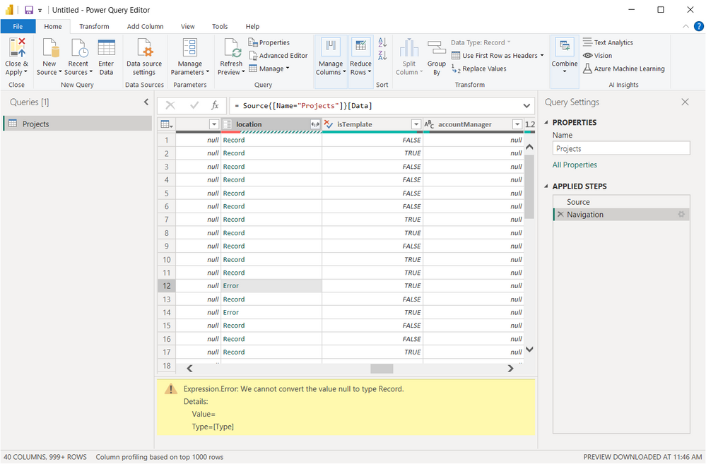 Error when applying schema with nullable records - Microsoft Fabric ...
