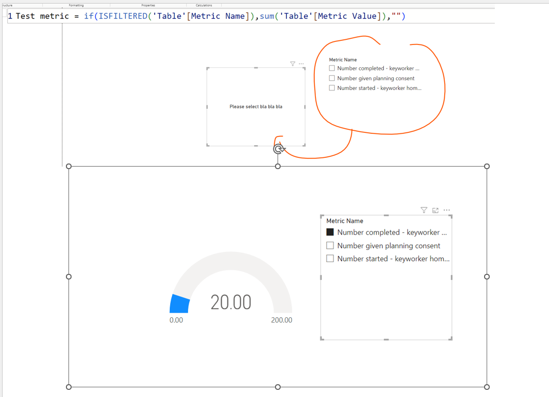 Solved: Hide visual base on slicer selection - Microsoft Fabric Community