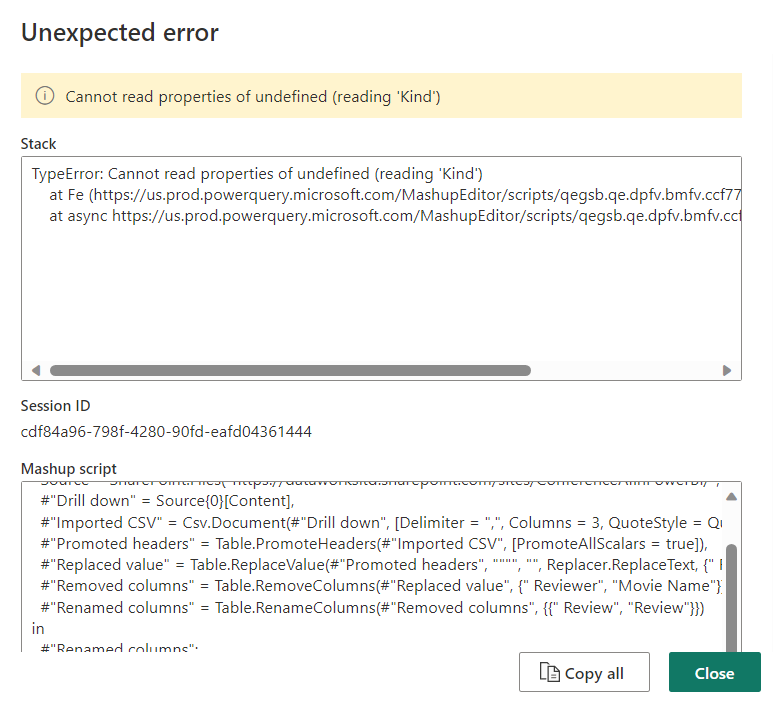 Dataflow cognitive service error - TypeError: Cann... - Microsoft ...