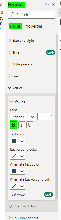Is it possible to bold subtotal rows in a table? - Microsoft Fabric ...