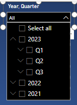 Dynamic Slicer (Excluding the current Quarter) - Microsoft Fabric Community