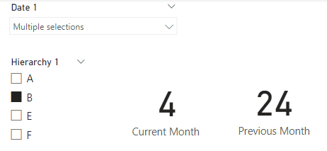 Previous month doesn't work with two slicers - Microsoft Fabric Community