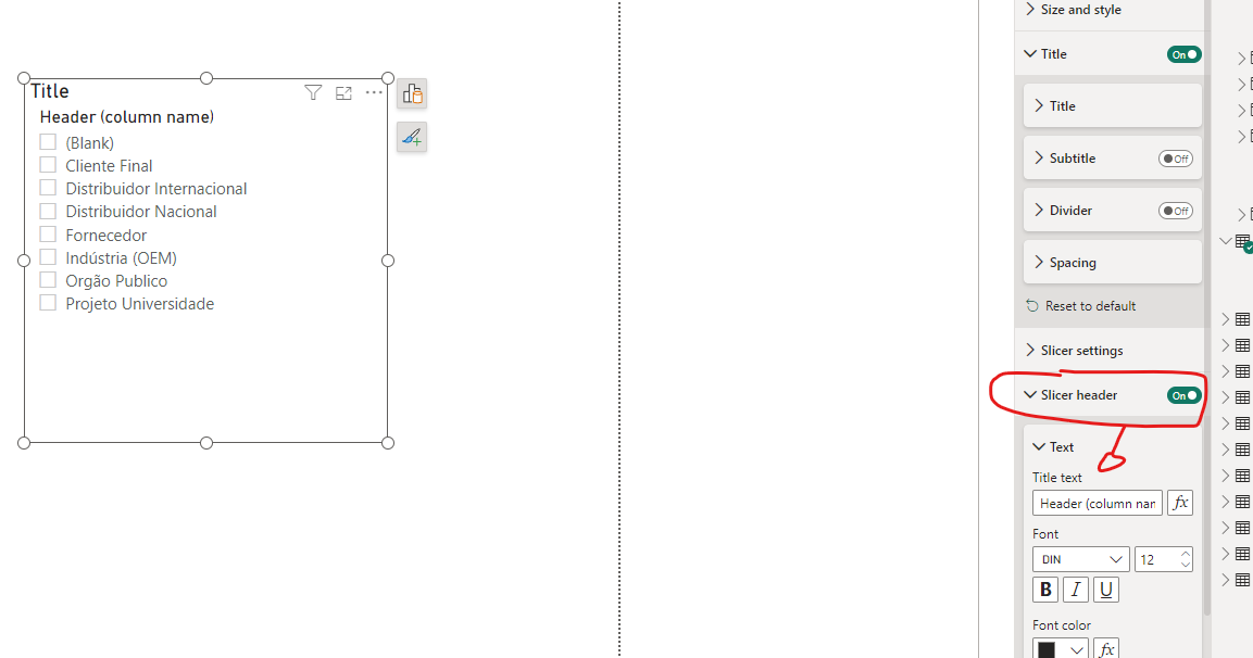 hide columns name on slicer - Microsoft Fabric Community