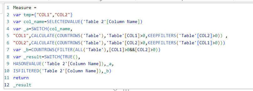 filter multiple columns dynamically - Microsoft Fabric Community