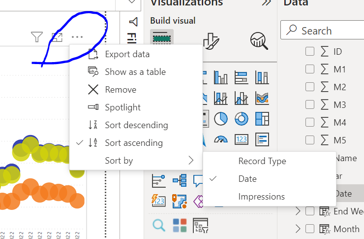 Scatter chart X axis date not ranking - Microsoft Fabric Community