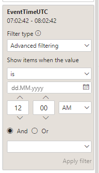 24 hour time format when filtering - Microsoft Fabric Community